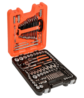 Juego de copas mando de 1/4-3/8-1/2 de 138 pzas