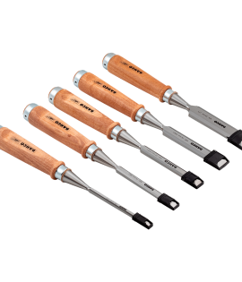 Juego de cinceles con mango de madera