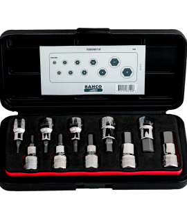 Juego de 10 copas dados, punta exagonal