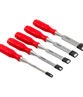 Juego de formones con mango de polipropileno 5 piezas