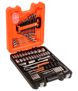 Juego de copas de mando de 1/4" y 1/2" de 106 Piezas