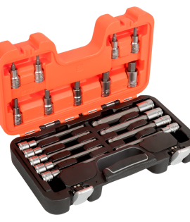 Juego de copas puntas hexagonal mando de 1/2 - 18 Piezas