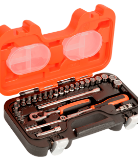 Juego de vasos con cuadrado de 1/4", con perfil hexagonal métrico