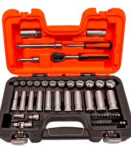 Juego de copas mando de 3/8 cortas y largas 53 Piezas