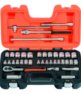 Juego de copas mando de 3/8" 38 Piezas