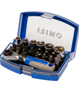 Juego de copas y puntas de 1/4" - 23 Piezas