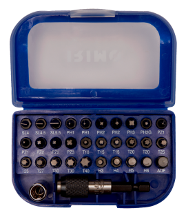 Juego de 32 destornilladores acodados dobles