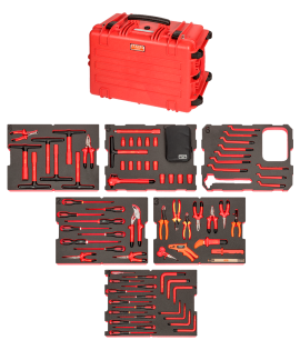 Juego herramientas aisladas a 1000 Volt - 79 Piezas en caja