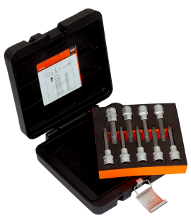 Juego de copas punta riber de 1/2 - 9 Piezas