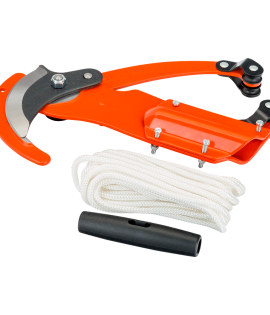 Podadora de altura con triple acción de polea