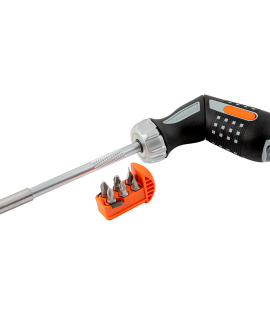 Destornillador a carraca con porta puntas de 1/4" y mango tipo pistola